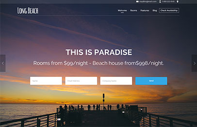 Holiday Home Website Design Template and Hosting