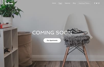 Holiday Home Website Design Template and Hosting